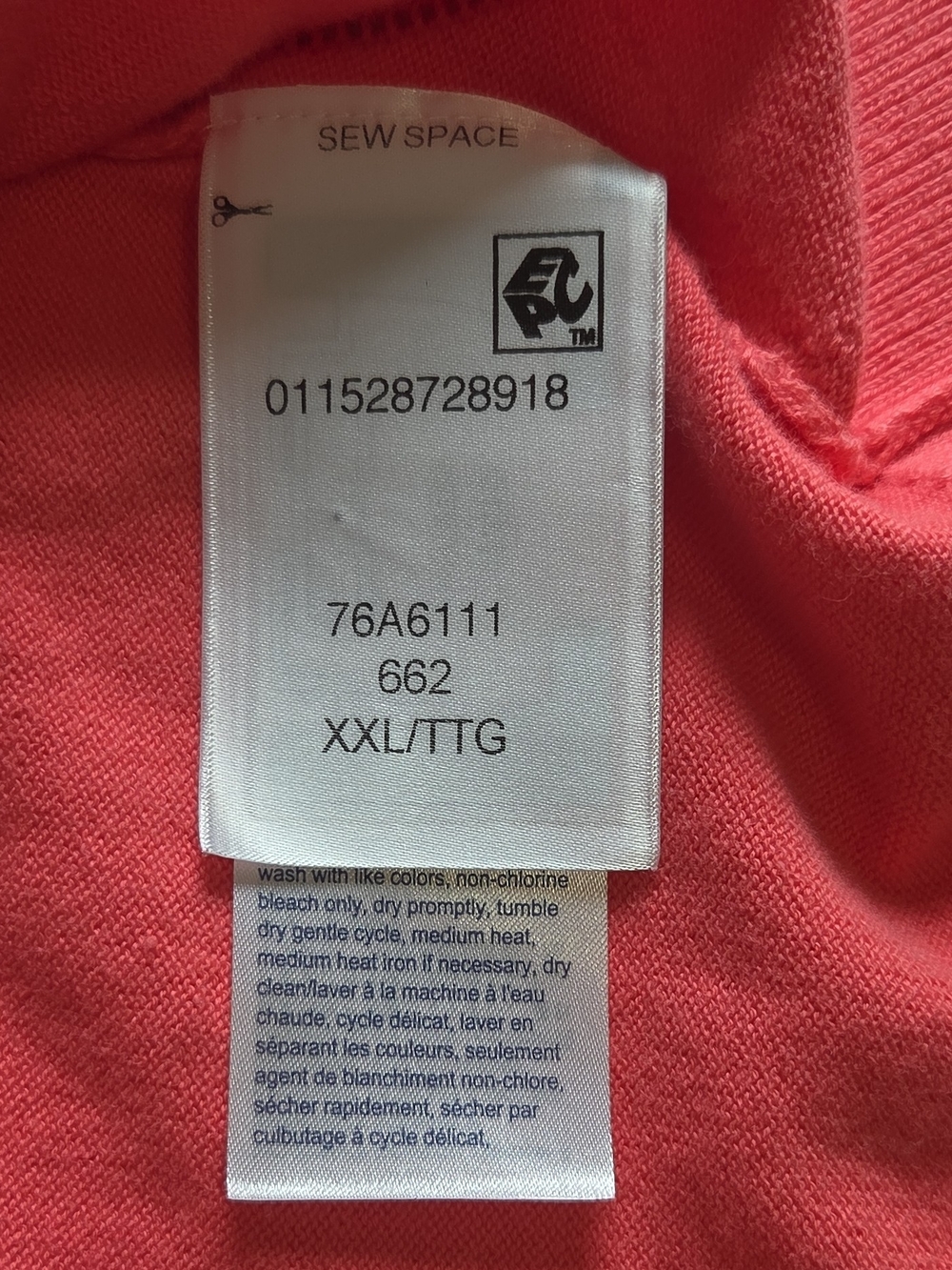 Tommy Hilfiger Women's V-Neck Coral Pink Argyle Knit Cotton Preppy Sweater XXL - Picture 6 of 9